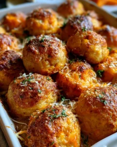 Boulettes de potimarron et parmesan cuites au four, plat savoureux et sain.