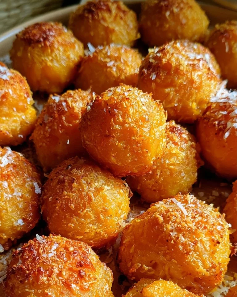 Boulettes de potimarron au parmesan dorées au four