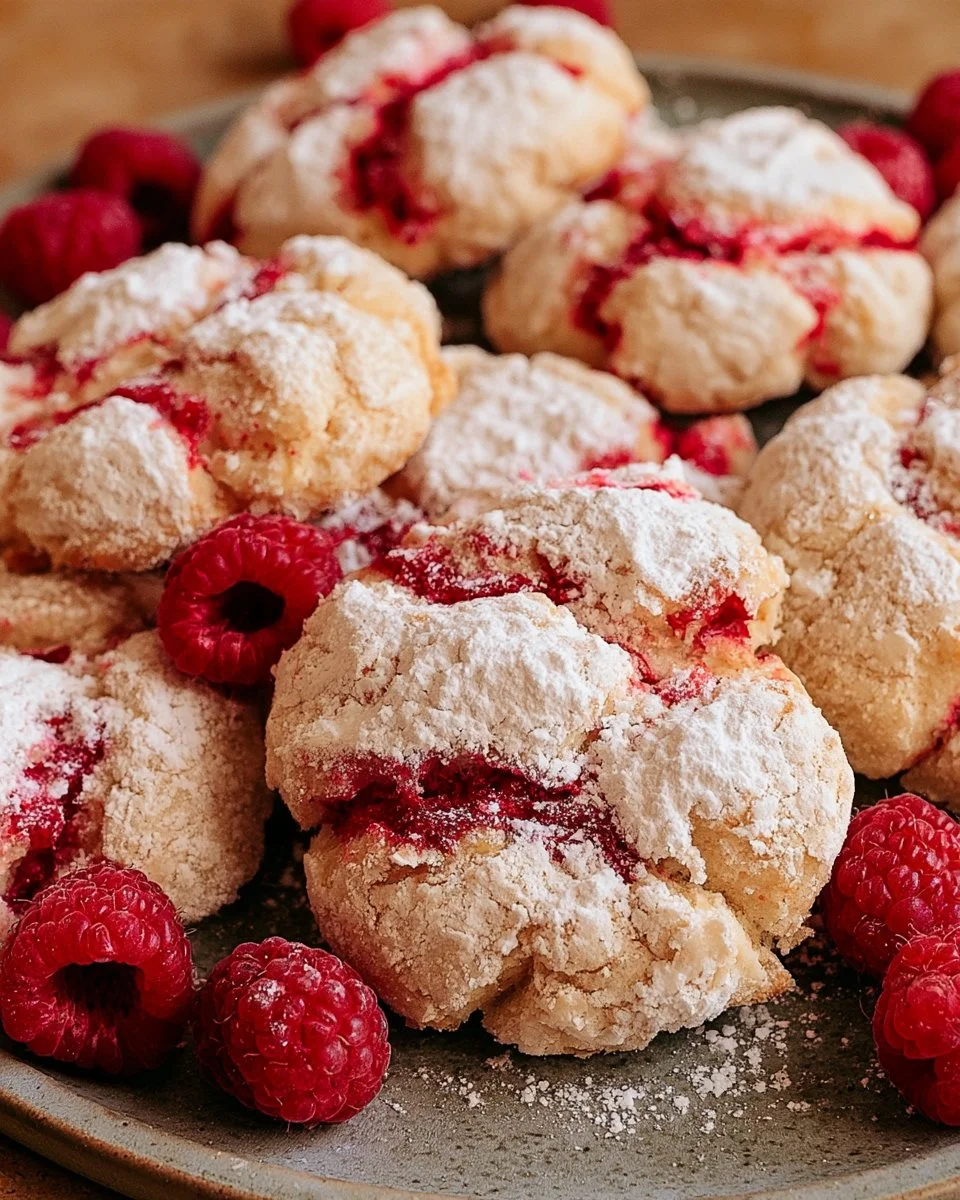 Craquelés à la framboise : recette facile et moelleuse