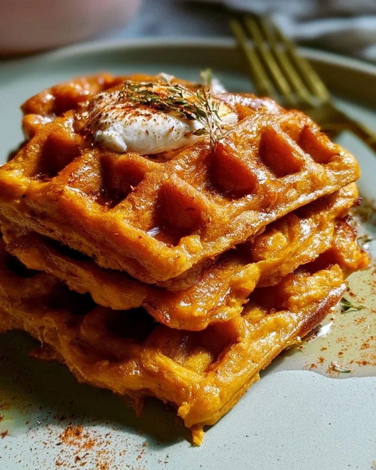 Gaufres salées à base de patate douce, plat savoureux et original