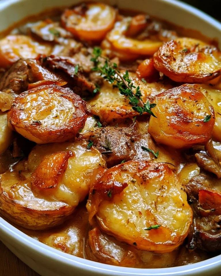 Gratin de boeuf et pommes de terre, plat sain et savoureux