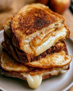 Sandwich au brie et aux pommes, un délice réconfortant à savourer