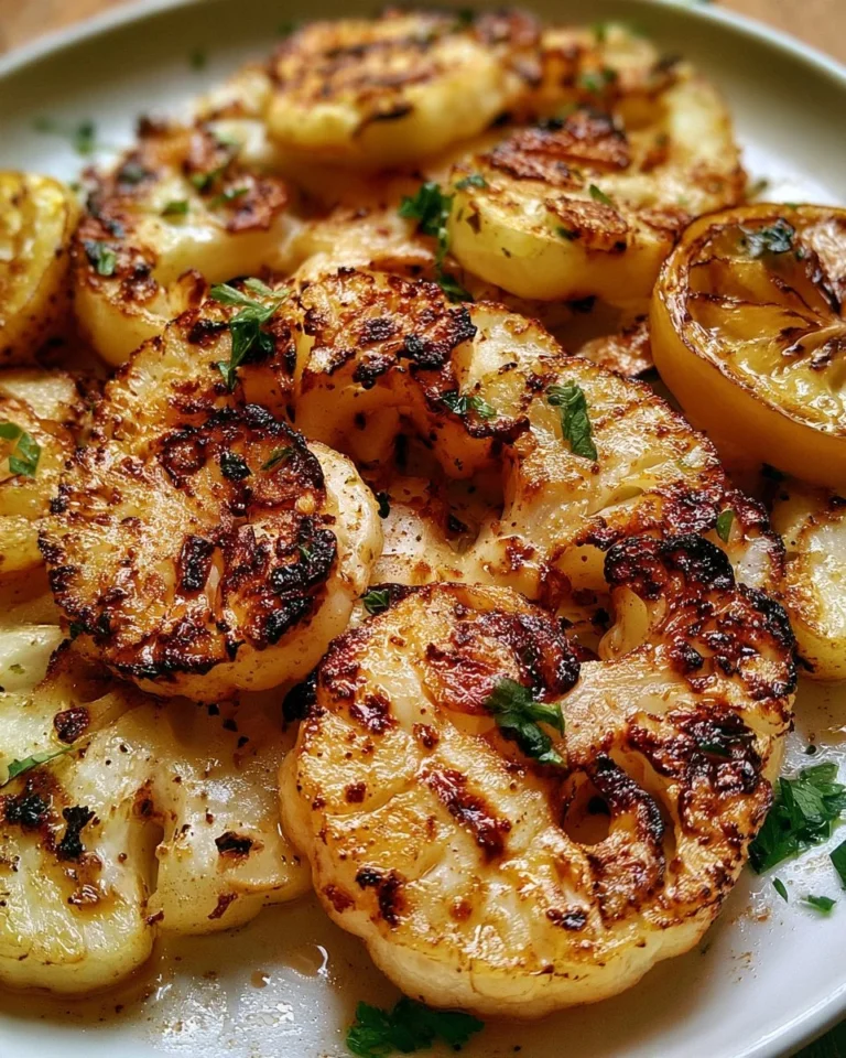 Steak de chou-fleur rôti et grillé, plat végétarien savoureux